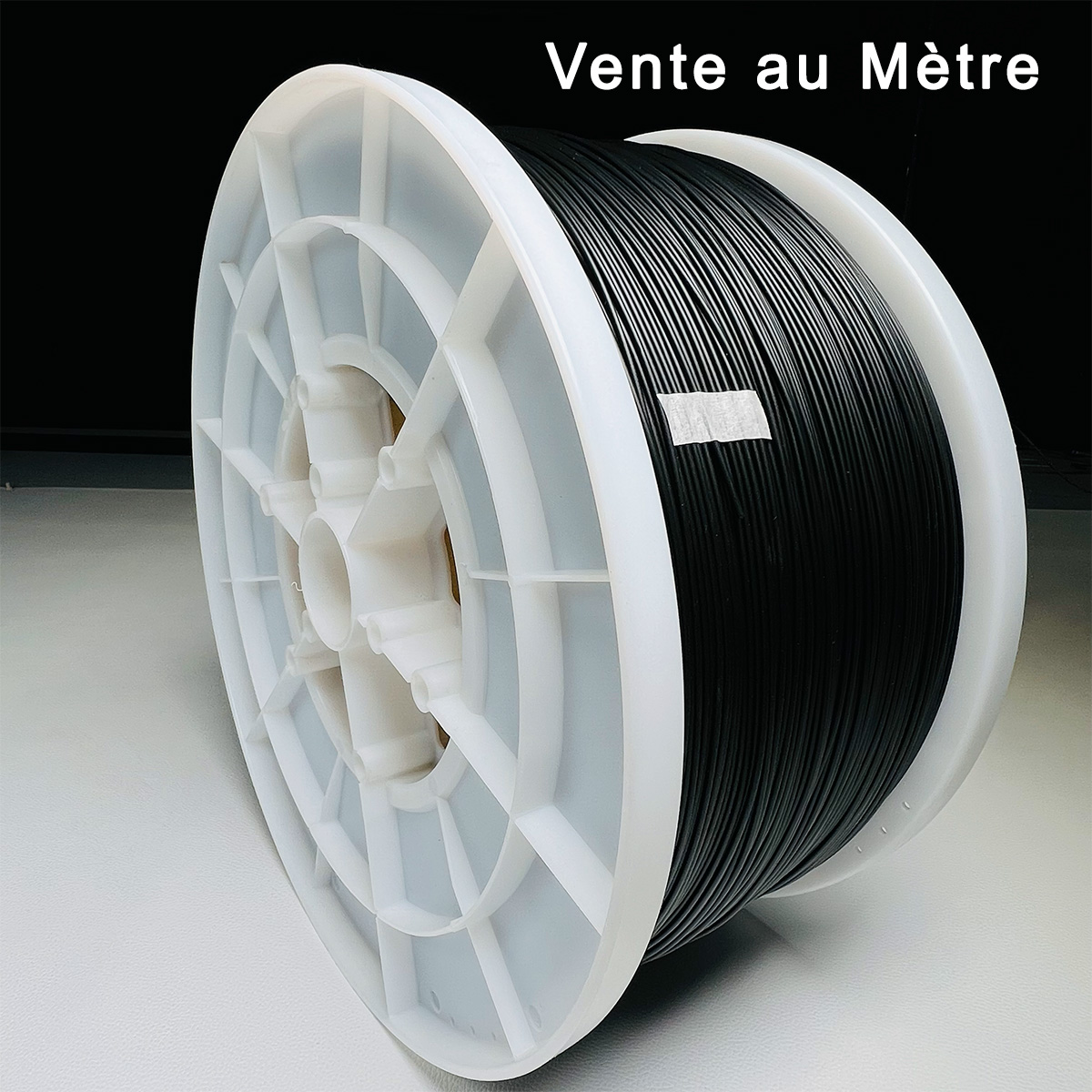 Fibre optique gainée noire au mètre